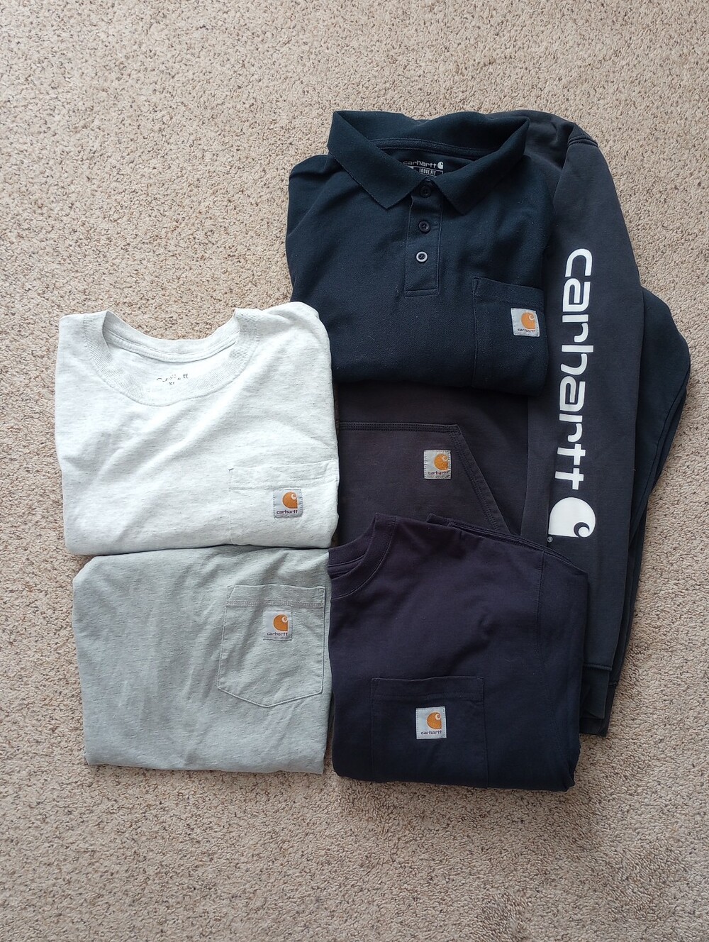 Lot Of Carhartt Shirts And Hoodie Size XL Mens Outdoor Work Wear Cowboy